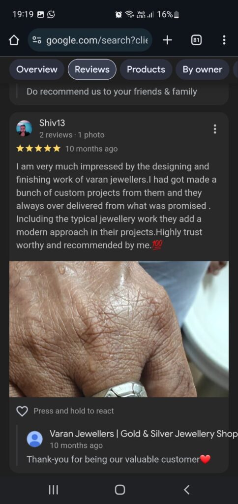 Varan Jewellers Google Reviews 6